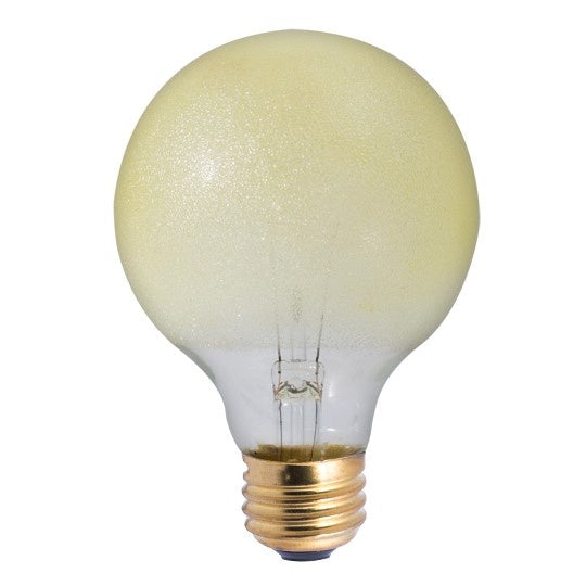 G25 Incandescent 2700k Gold Brass Frosted Round Globe 40 Watt Light Bulb