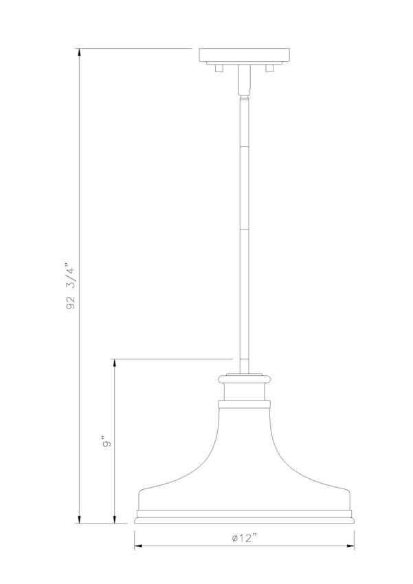 Reznor 12" Vintage-Style Fluted Glass Pendant in Matte Black, Brushed Nickel, and Modern Gold - Midcentury Lighting by Practical Props