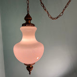 Vintage Opalescent Glass Swag Pendant