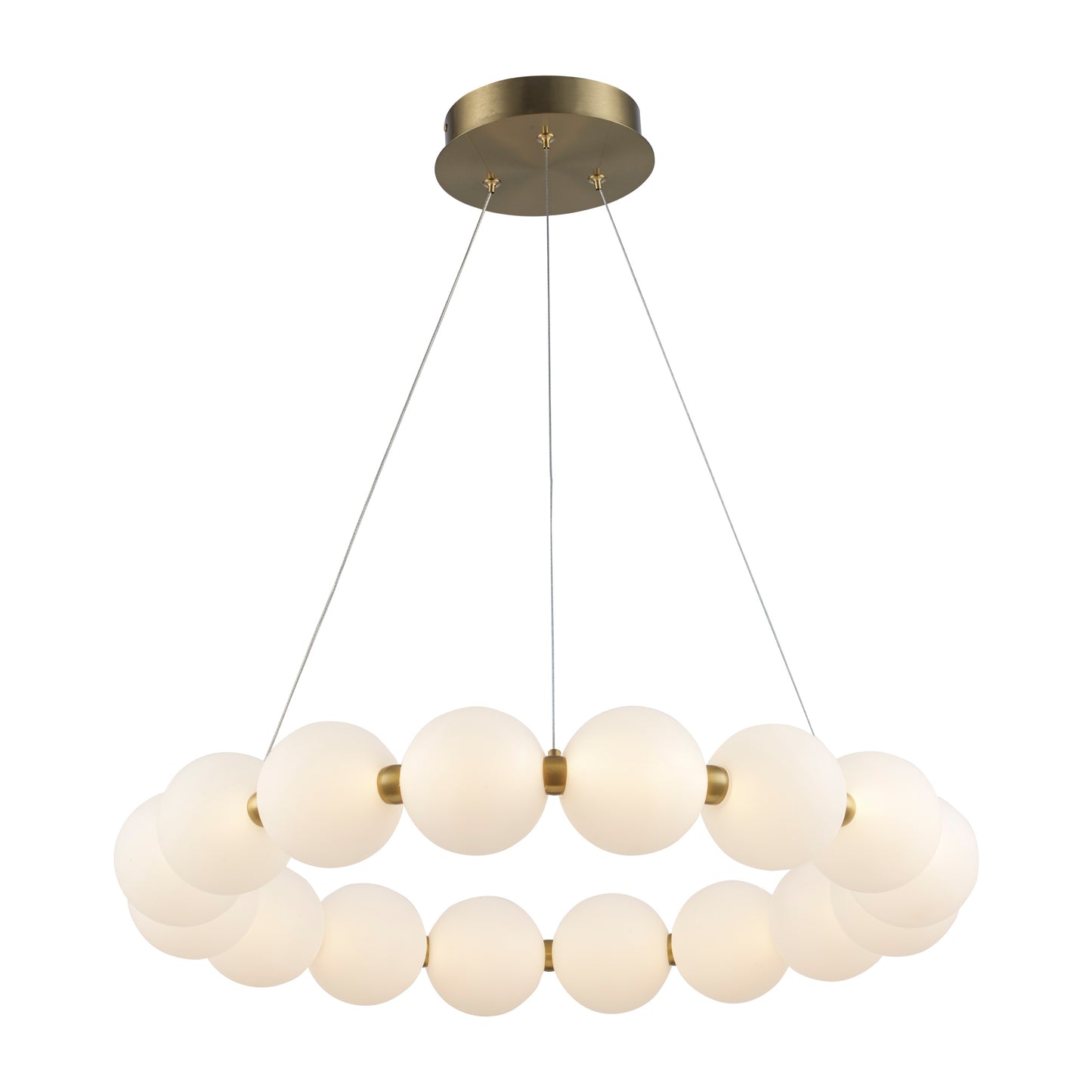 Ellington 16-Light LED Globe Chandelier in Matte Black or Brushed Brass - Practical Props
