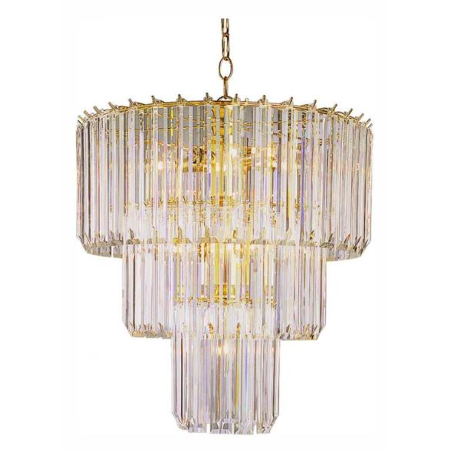 9-Light Tiered Acrylic Chandelier