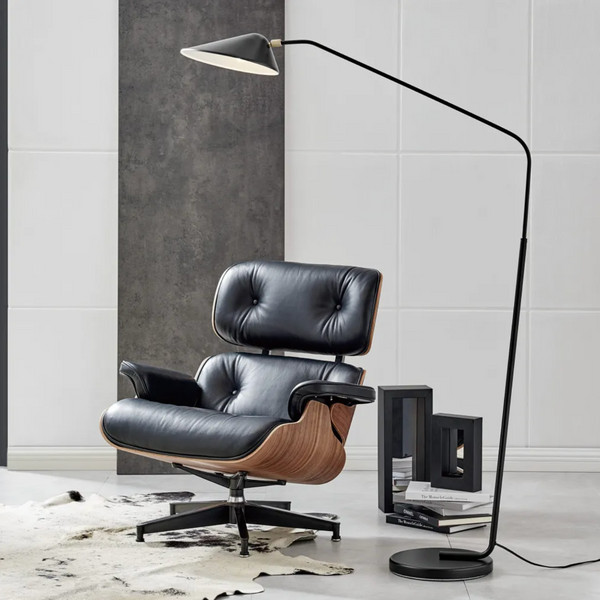 フロアスタンド geronimo Jerome Modern Black and Gold Arc Floor Lamp by Lite Source