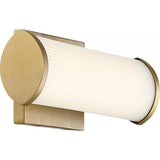 Lena 12" LED Brushed Brass Vanity Wall Sconce by Nuvo Lighting - Mid Century Modern Lighting by Practical Props
