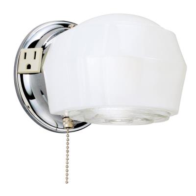 1-Light Retro Pull-Chain Utility Sconce