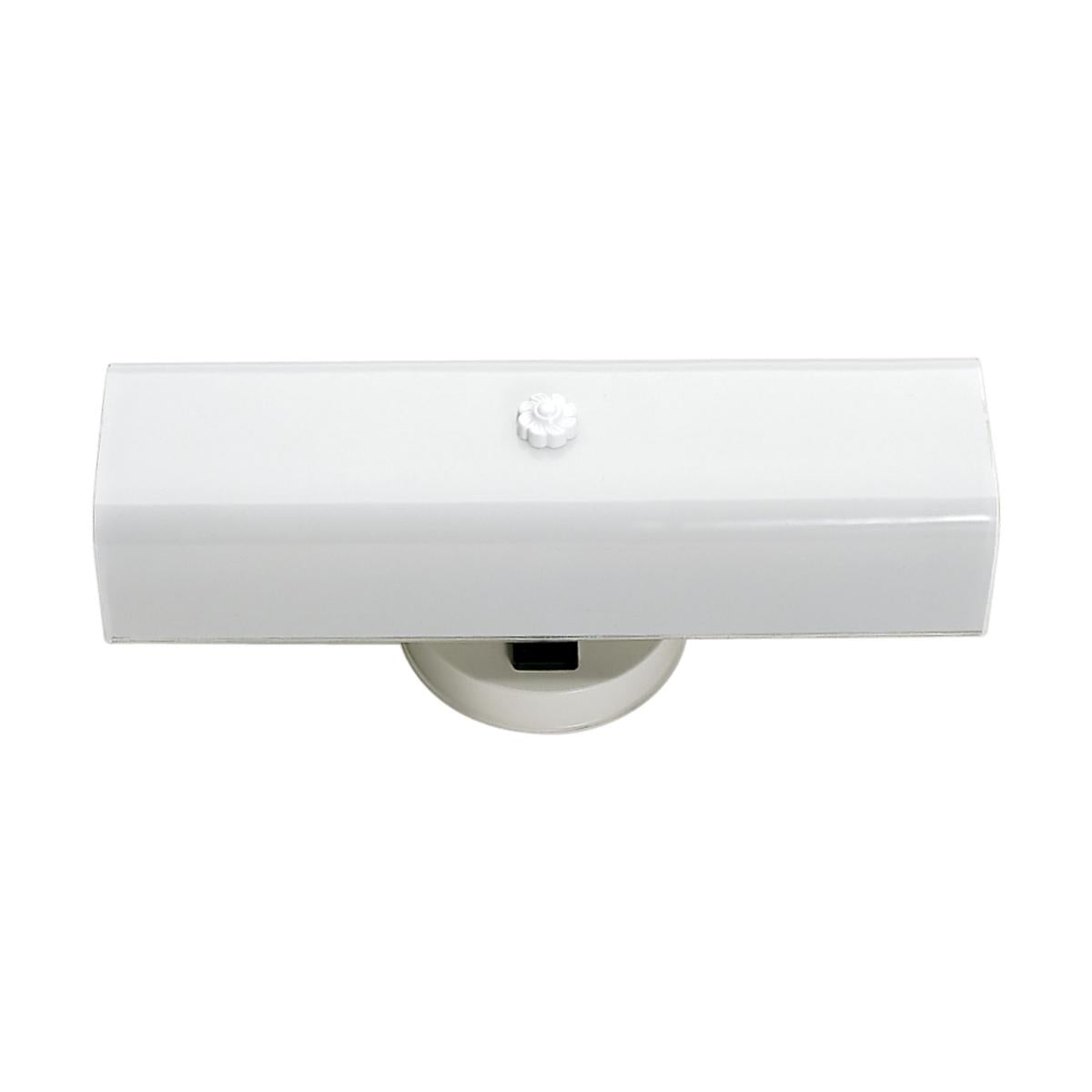 Retro 14" White Frosted Channel U-bend Glass 2-light Bath Sconce