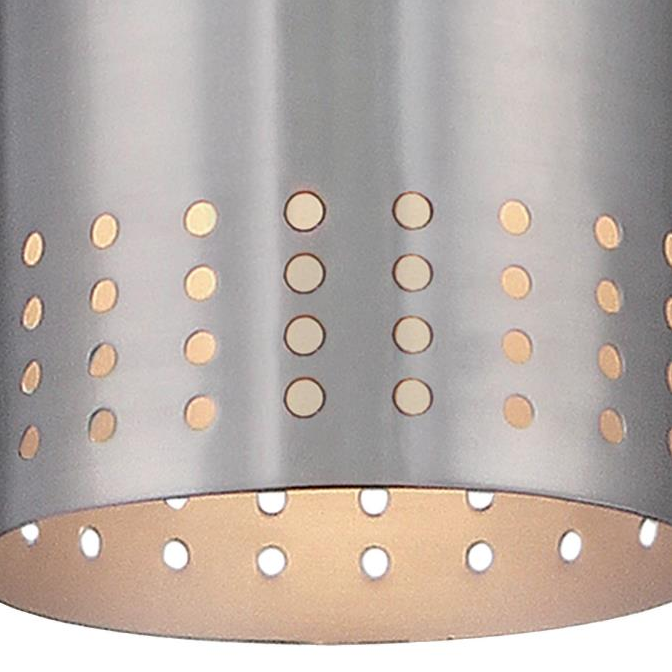 Modern Cylinder Pinhole Pendant Light in Brushed Nickel