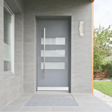 Carson Dimmable LED Metallic Silver Exterior Wall Sconce - Outdoor 2-light Up-Down Cylinder Light