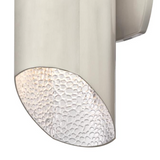 Carson Dimmable LED Metallic Silver Exterior Wall Sconce - Outdoor 2-light Up-Down Cylinder Light