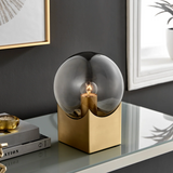 Oksena Smoked Globe Accent Lamp