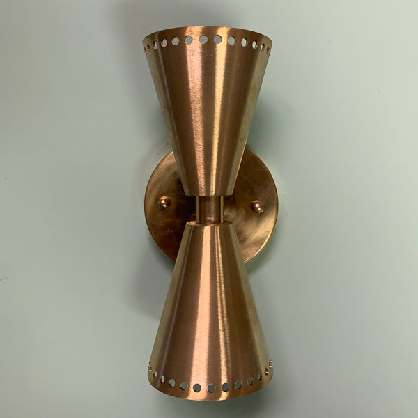 Mini Pinhole Dual Cone Wall Sconce by Practical Props