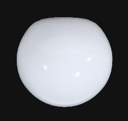 6" Opal White Glass Neckless Globe