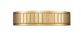 Madison 12" Modern Ribbed LED Flush Mount Ceiling Fixture in Brass, Nickel, or Matte Black