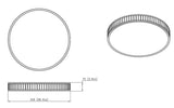 Madison 20" Modern Ribbed LED Flush Mount Ceiling Fixture in Brass, Nickel, or Matte Black