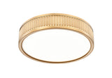 Stari 12" Modern Ribbed LED Flush Mount Ceiling Fixture in Brass, Nickel, or Matte Black
