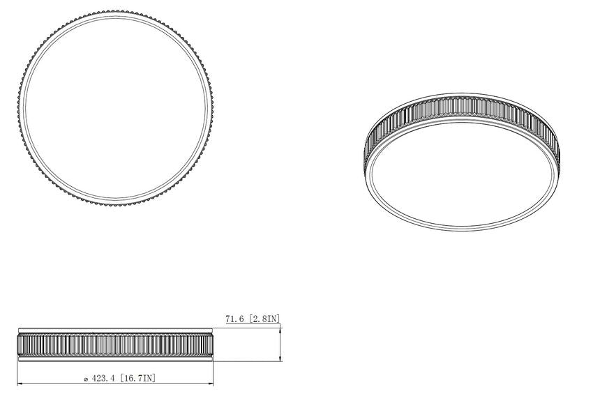 Stari 16" LED Flush Mount