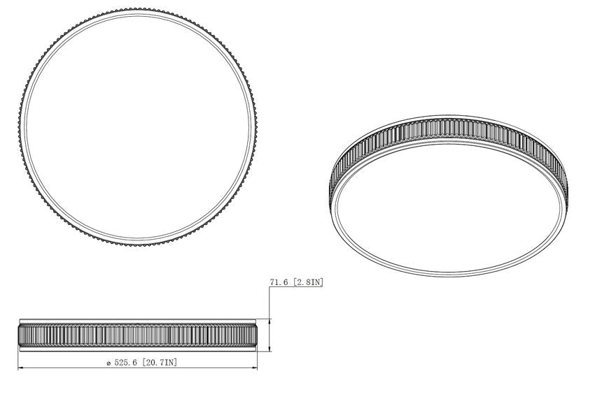 Stari 20" LED Flush Mount