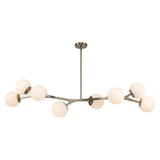 Rebel 8-Light Asymmetric Globe Sputnik Chandelier in Matte Black or Brushed Brass