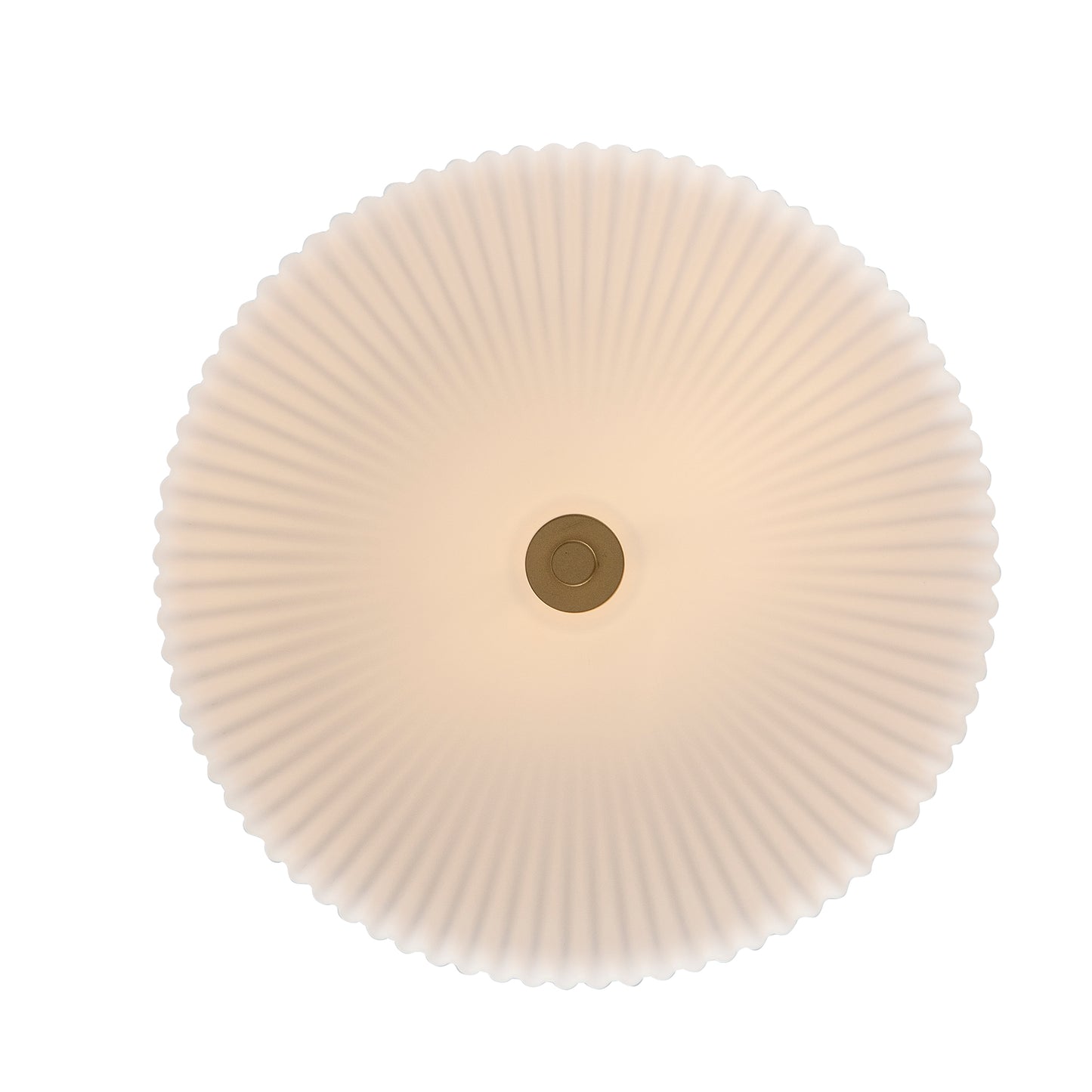 Quartz Quarters Ribbed Glass Flush Mount Ceiling Light in Brass or Black