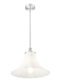 Fleur 16" Vintage-Style Fluted Glass Mini Pendant in Matte Black, Brushed Nickel, and Modern Gold - Midcentury Lighting by Practical Props