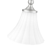 Fluer 8" Vintage-Style Fluted Glass Mini Pendant in Matte Black, Brushed Nickel, and Modern Gold - Midcentury Lighting by Practical Props