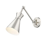 Soriano 1-Light Mid Century Modern Bowtie Cone Swing Arm Wall Sconce Fixture