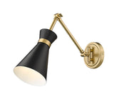 Soriano 1-Light Mid Century Modern Bowtie Cone Swing Arm Wall Sconce Fixture