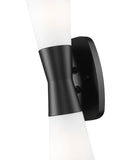Emrys Small Hourglass Bowtie Frosted Glass Wall Sconce in Matte Black, Modern Gold, Brushed Nickel, or Polished Nickel - Midcentury Lighting by Practical Props