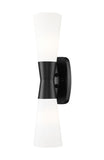 Emrys Small Hourglass Bowtie Frosted Glass Wall Sconce in Matte Black, Modern Gold, Brushed Nickel, or Polished Nickel - Midcentury Lighting by Practical Props