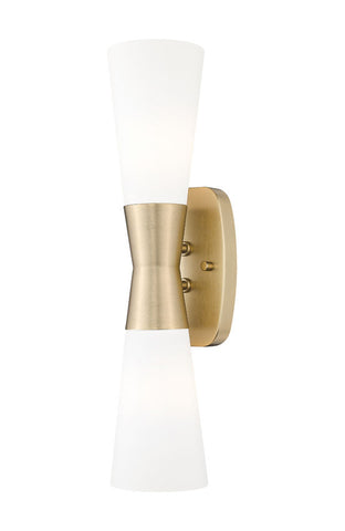 Emrys Small Hourglass Bowtie Frosted Glass Wall Sconce in Matte Black, Modern Gold, Brushed Nickel, or Polished Nickel - Midcentury Lighting by Practical Props
