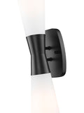 Emrys Large Hourglass Bowtie Frosted Glass Wall Sconce in Matte Black, Modern Gold, Brushed Nickel, or Polished Nickel - Midcentury Lighting by Practical Props