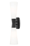 Emrys Large Hourglass Bowtie Frosted Glass Wall Sconce in Matte Black, Modern Gold, Brushed Nickel, or Polished Nickel - Midcentury Lighting by Practical Props