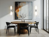 Emrys Large Hourglass Bowtie Frosted Glass Wall Sconce in Matte Black, Modern Gold, Brushed Nickel, or Polished Nickel - Midcentury Lighting by Practical Props