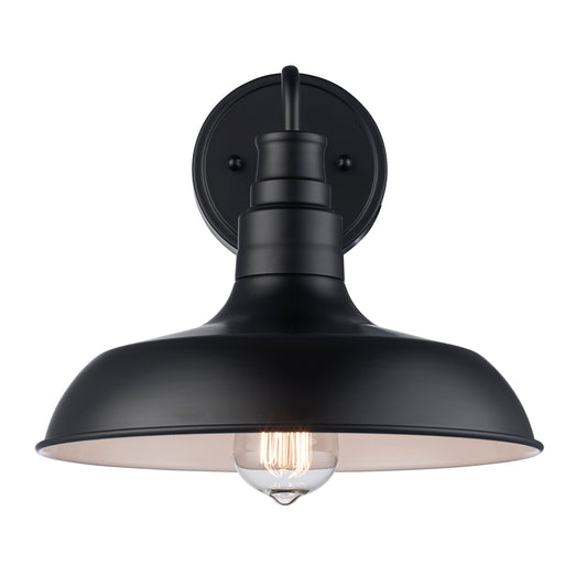 Tinley Exterior Barn Light Wall Sconce in Matte Black