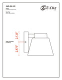 Asher Small Exterior LED Downlight Outdoor Cone Wall Sconce