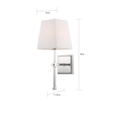 Highline Square Wall Sconce with Linen Shade