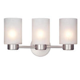 Sylvestre Modern Frosted Glass 3-Light Vanity Wall Sconce by Westinghouse