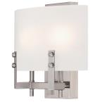 Enzo 2-Light Modern Frosted Shield Wall Sconce by Westinghouse