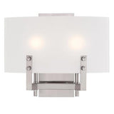 Enzo 2-Light Modern Frosted Shield Wall Sconce by Westinghouse