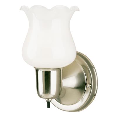 Traditional 1-Light Satin Nickel Wall Sconce