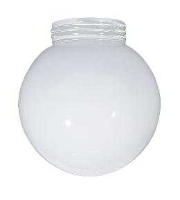 6" White Glass Threaded Globe Lamp Shade