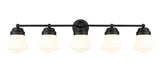 Vaughn 5-Light Schoolhouse Opal Glass + Brass Traditional Wall Sconce Light Fixture