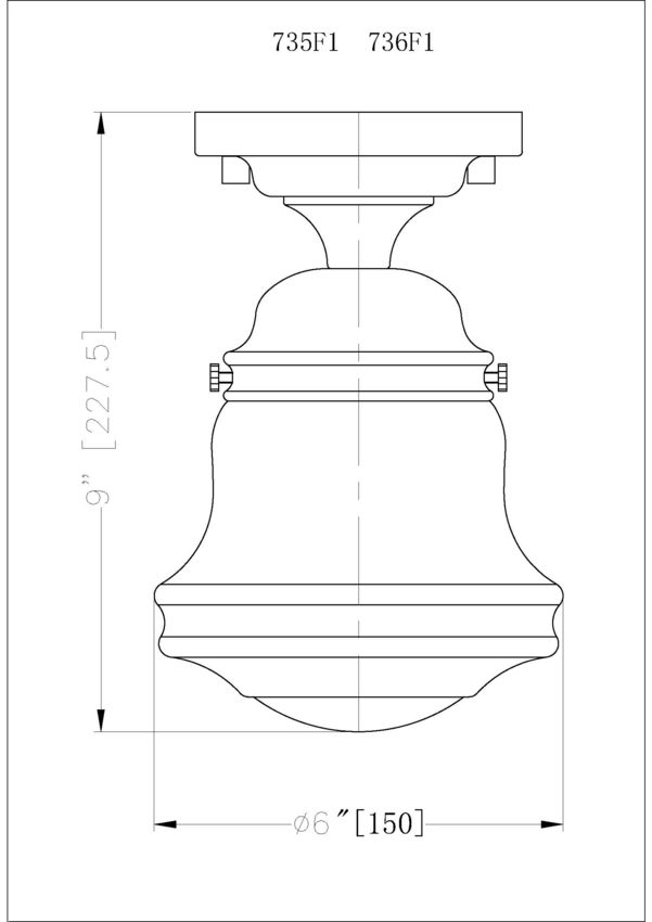 Vaughn 6" Schoolhouse Fixture