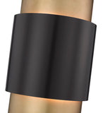 Harlech Modern Curved Brass + Bronze Interior Wall Sconce