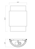 Harlech Modern Curved  Interior Wall Sconce in Rubbed Brass