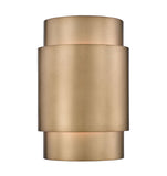 Harlech Modern Curved  Interior Wall Sconce in Rubbed Brass