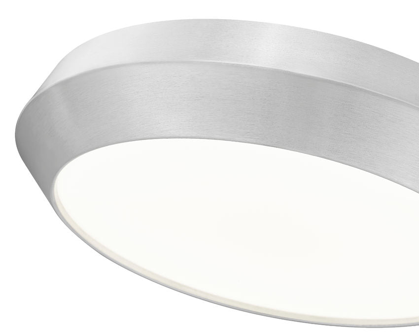 Madison 16" Modern Retro Atomic LED Flush Mount Ceiling Fixture in Brass, Nickel, or White, Matte Black