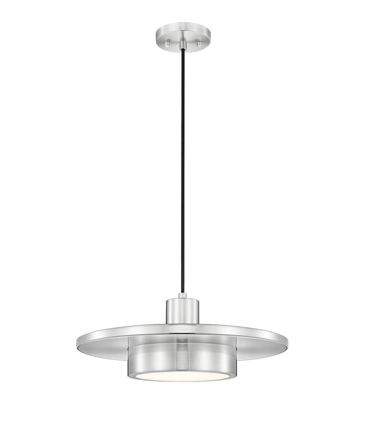 Ludo 16" Modern LED Pendant Light in Black, White, Brushed Nickel or Brass