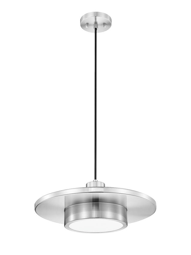 Ludo 16" Modern LED Pendant Light in Black, White, Brushed Nickel or Brass