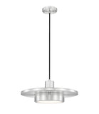 Ludo 16" Modern LED Pendant Light in Black, White, Brushed Nickel or Brass