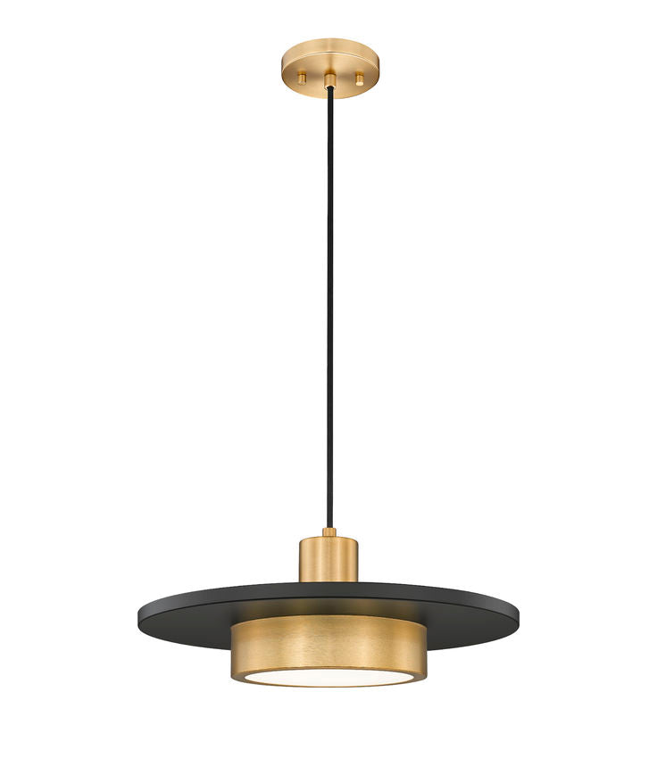 Ludo 16" Modern LED Pendant Light in Black, White, Brushed Nickel or Brass
